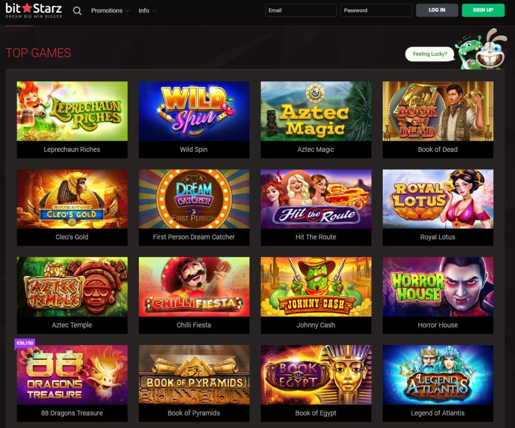 BitStarz offers a variety of casino games