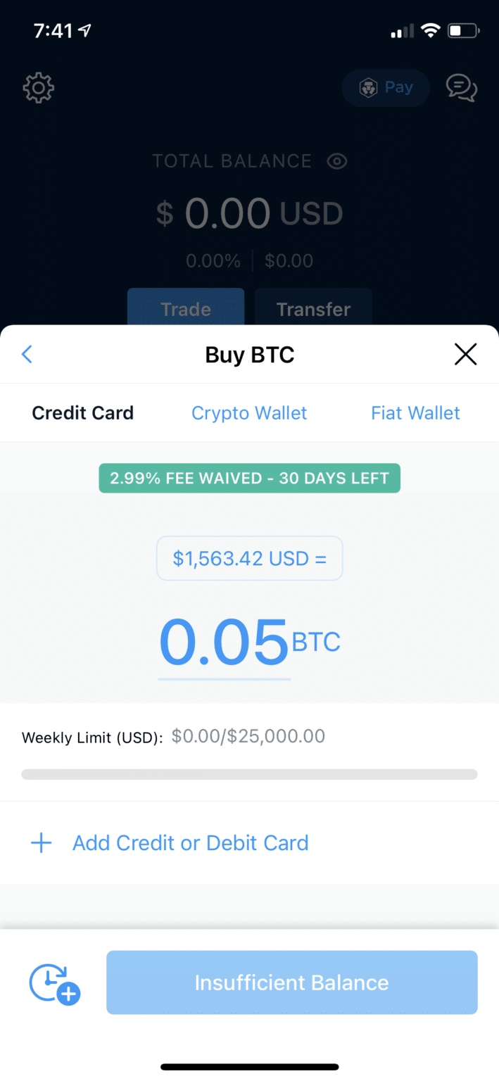 crypto.com credit card deposit