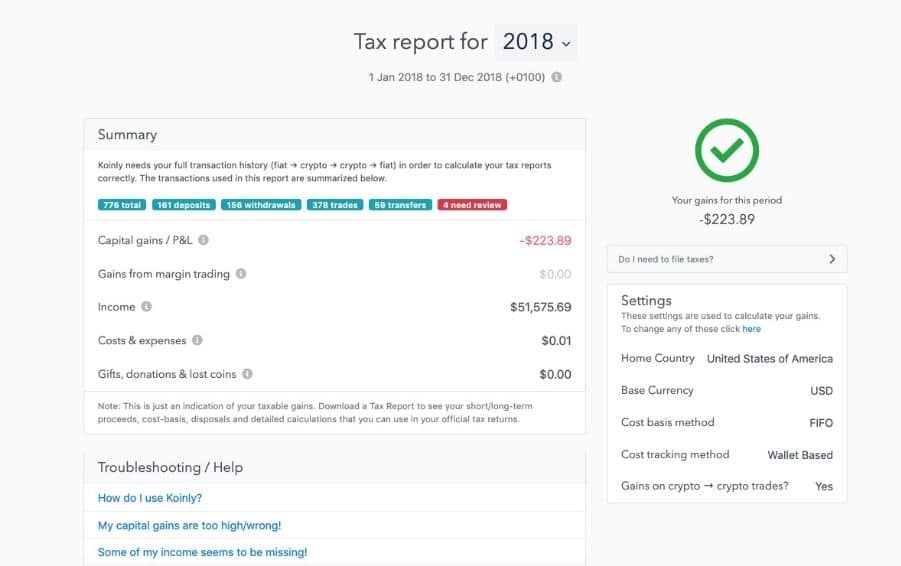 A crypto tax software report