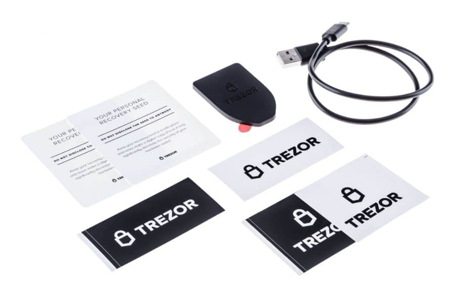 Unboxing of the Trezor crypto wallet