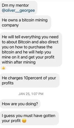 Bitcoin Scams on Instagram