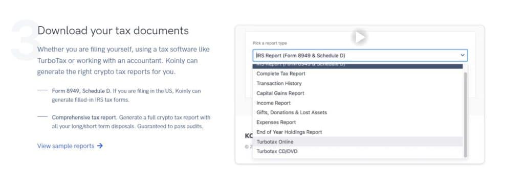 Koinly Review - Tax Documents