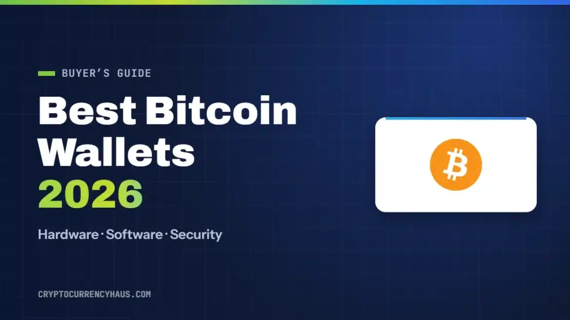 Best Bitcoin wallets 2026 featured image with the Bitcoin logo