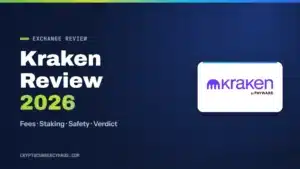 Kraken review 2026 featured image with the Kraken logo
