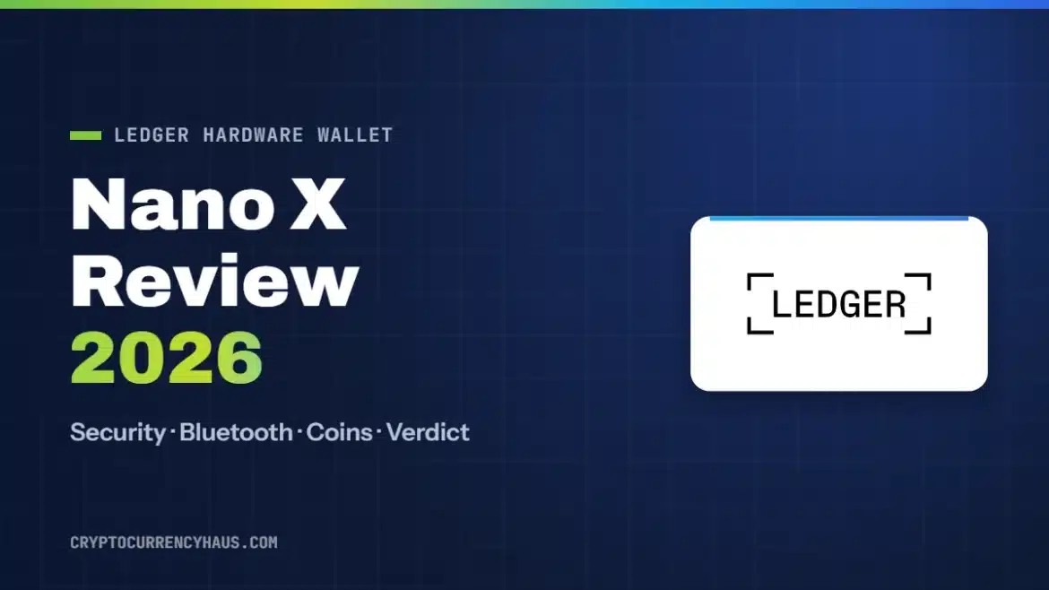 Ledger Nano X review 2026 featured image with the Ledger logo